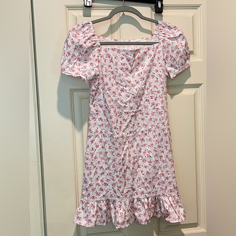 SHEIN Pink Floral Patterned Dress